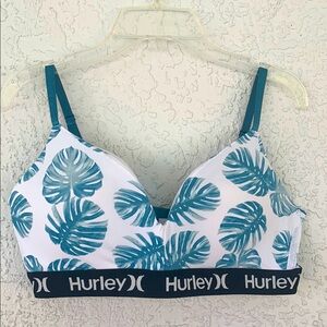 Hurley Tropical Print Bikini/Athletic wear  Top size 36 C